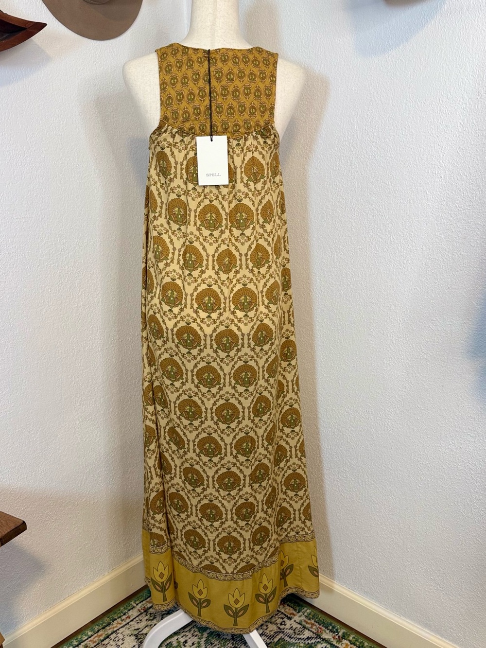 NWT Spell Château Maxi Sundress Champagne XS - Picture 3 of 15